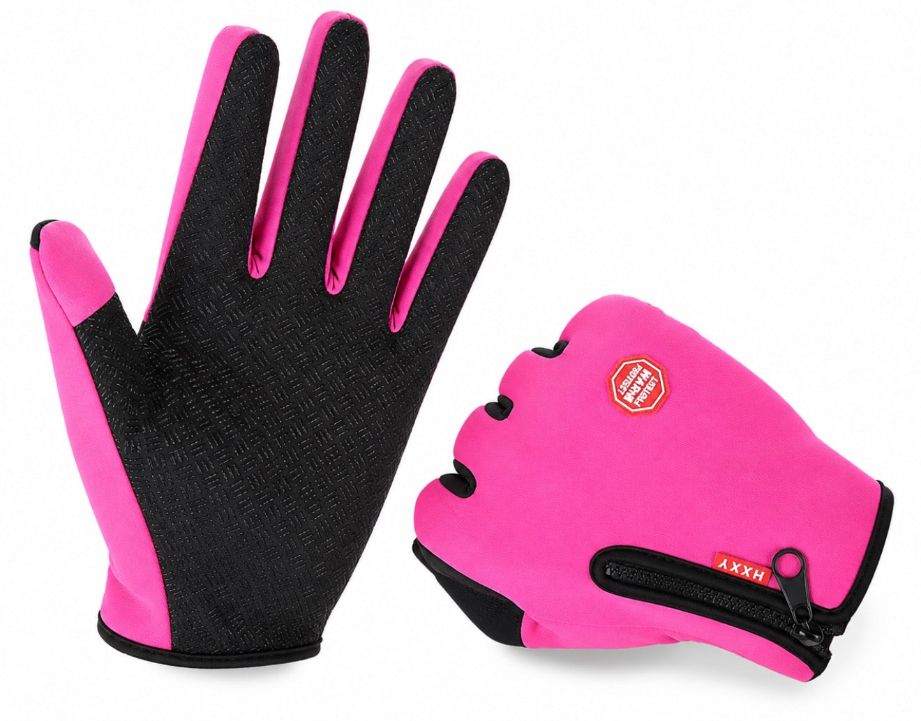 Riding Gloves Touch Screen, Thermal, Waterproof PINK